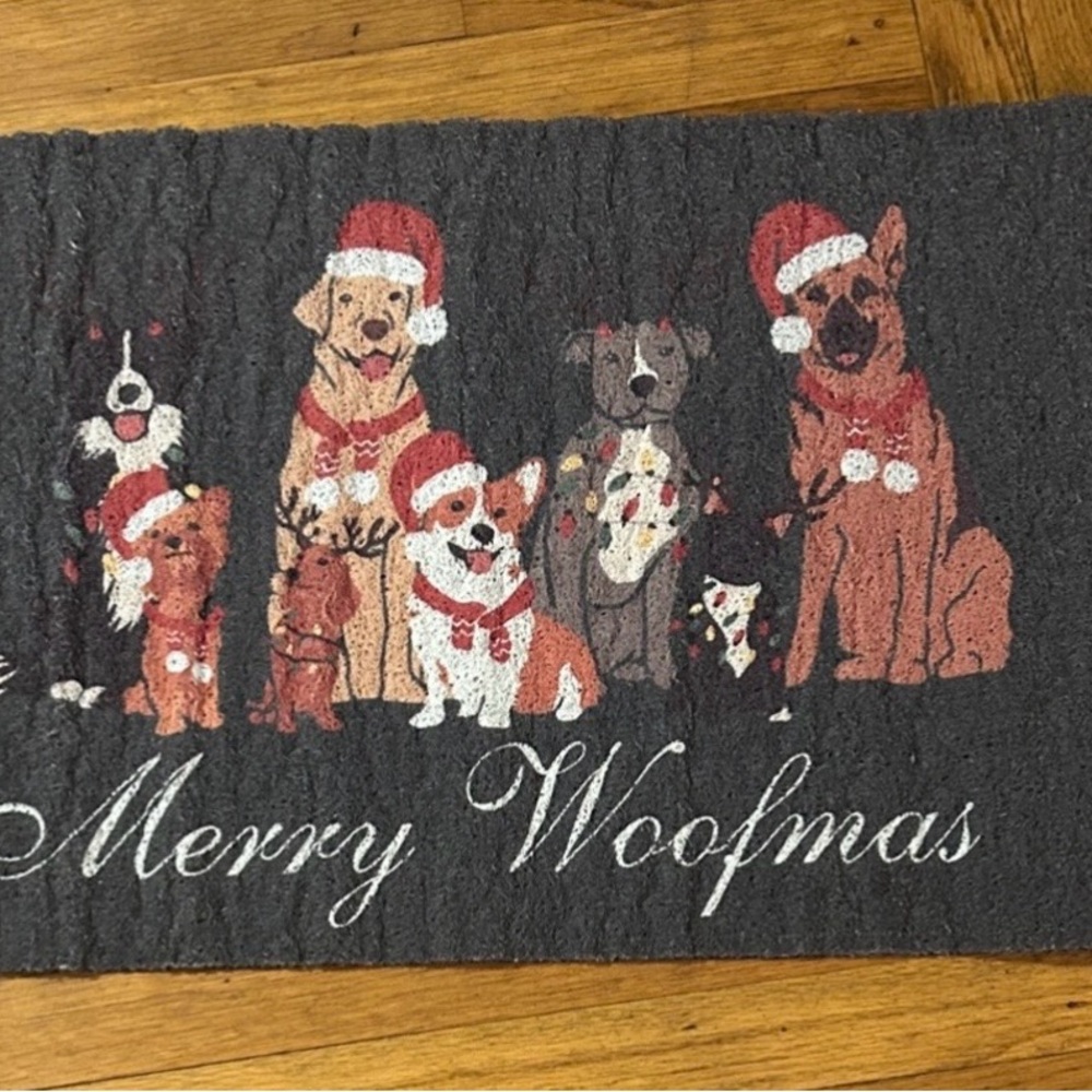 Merry Woofmas Dog Holiday Mat